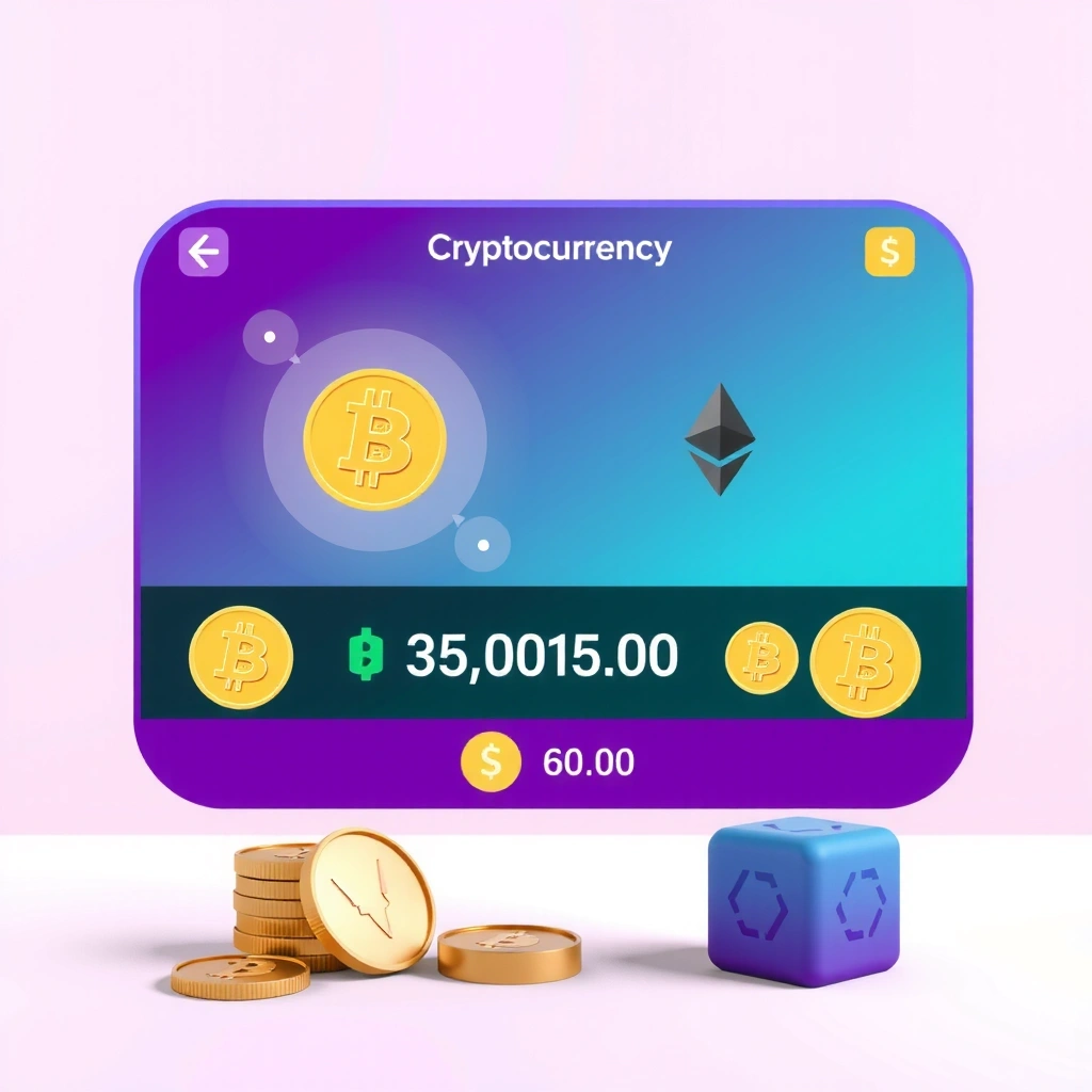 Cryptocurrency trading game interface